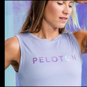 Splits59 Peloton Purple Holographic Muscle Tank
